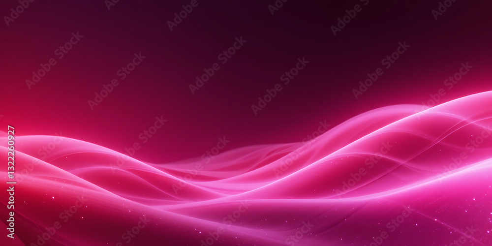 Elegant and dreamy abstract background. The smooth curves and silky appearance give a sense of luxury and fluidity, enhanced by a gradient of pink hues fading into a lighter shade at the top
