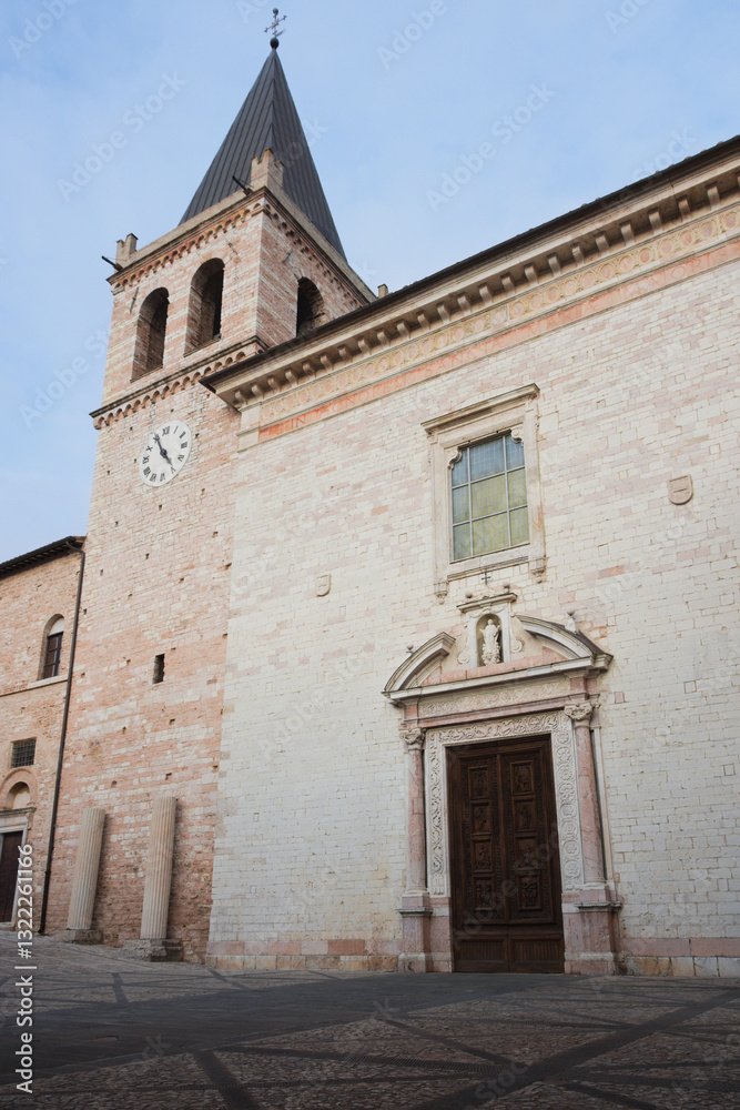 Fototapeta premium Church of Santa Maria Maggiore in Spello, Umbria Region, Italy 