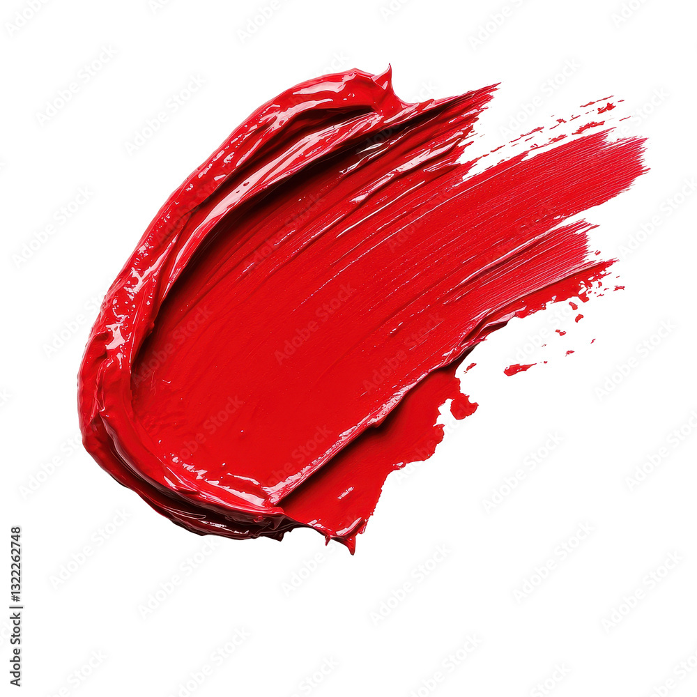 Red paint smeared on a Transparent background showcasing texture and vivid color expression, Red paint isolated on PNG background Red paint smeared on a Transparent background showcasing texture and vivid color expression, Red paint isolated on PNG background