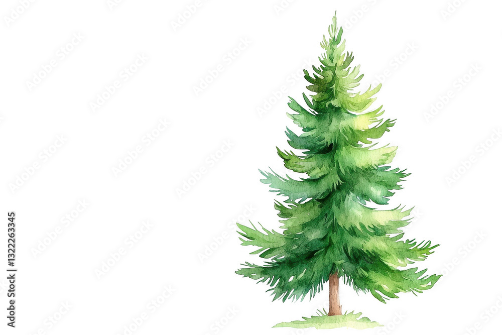 Green pine tree illustration with transparent background suitable for various design projects and creative uses Green pine tree illustration with transparent background suitable for various design projects and creative uses