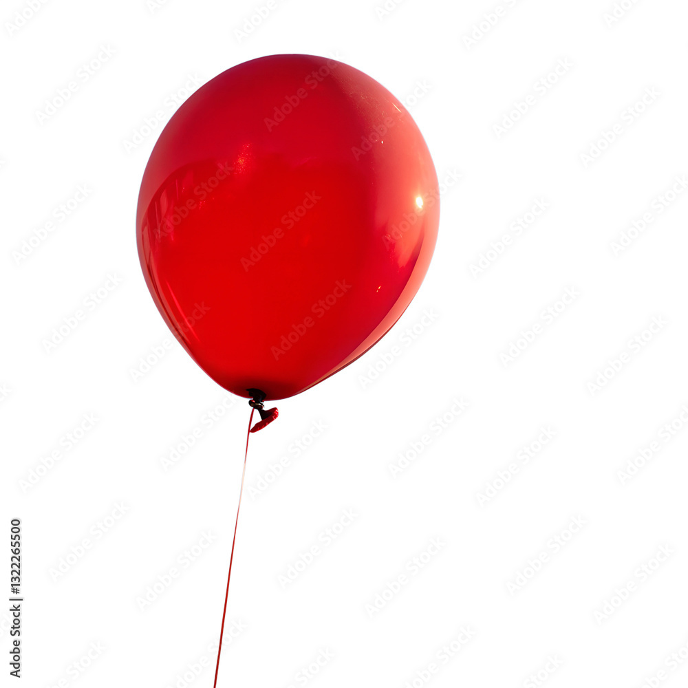 Red Balloon Isolated on Transparent Background Red Balloon Isolated on Transparent Background