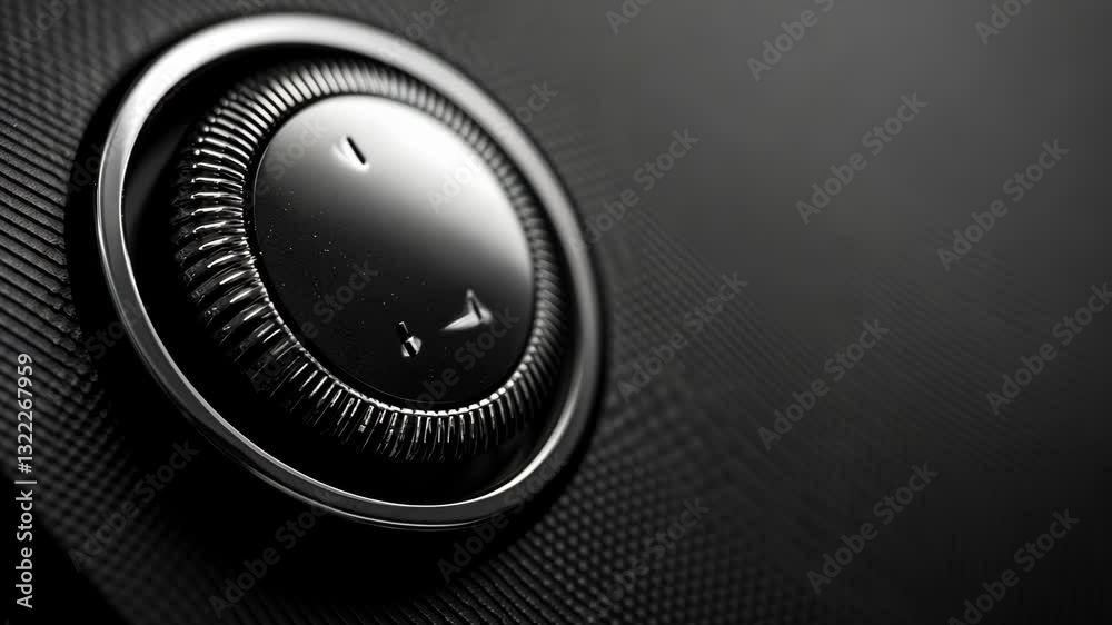 Control dial close-up showcases sleek design and functionality in modern technology setup Control dial close-up showcases sleek design and functionality in modern technology setup
