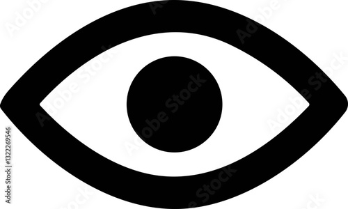 Eye icon. Eyesight symbol. Retina scan eye. Simple eye. vector illustration
