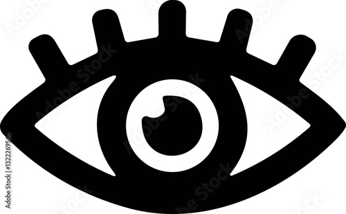 Eye icon. Eyesight symbol. Retina scan eye. Simple eye. vector illustration
