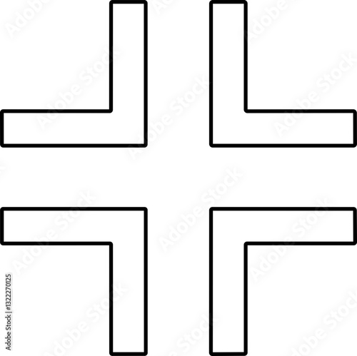 Minimize or half screen button icon. half screen enter and exit sign. Arrow mark icon. Scalability icons in line style for web site, UI, mobile app. Vector illustration