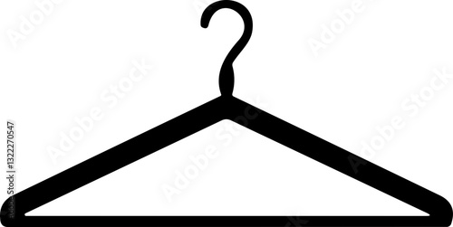 Hanger Icon Sign – Clothing Rack Vector for Closet or Retail Use