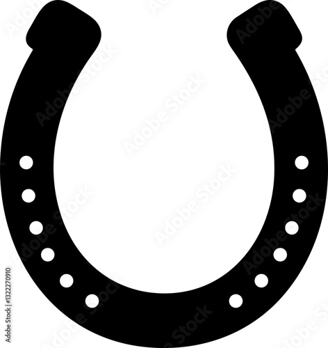 Horseshoe icon. Luck symbol flat style. Horse shoe vector illustration. 