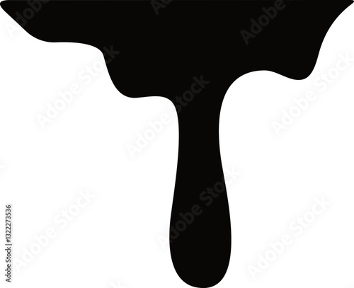 Dripping Paint and Liquid Flow – Ink, Chocolate, Oil, and Molten Drops | Vector Illustration