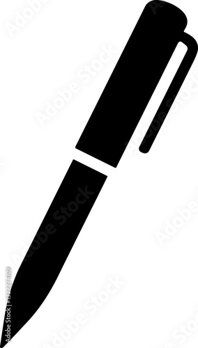 Flat Writing Pen Icon – Artistic Tool, Pencil, Marker | Vector Illustration
