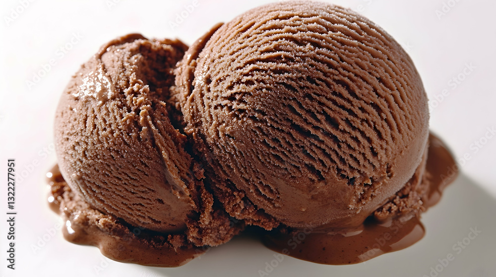 Fototapeta premium Chocolate ice cream scoops