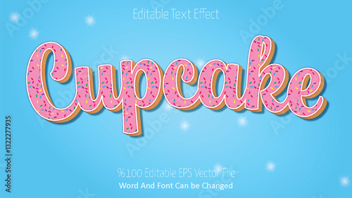 Editable Cupcake Text effect