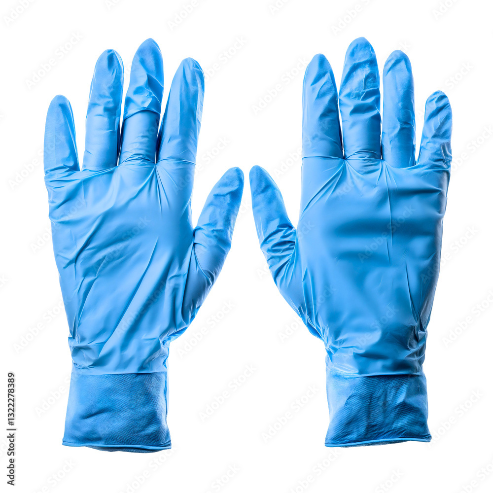 Obraz premium Doctor and nurse wearing protective gloves in a sterile hospital environment, ensuring health, safety, hygiene, and prevention during medical treatment and surgery isolated