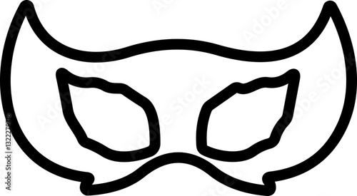 Carnival mask line icon. Simple black icons of masquerade mask, for party, parade and carnival, for Mardi Gras and Halloween. Mask elements. Face mask