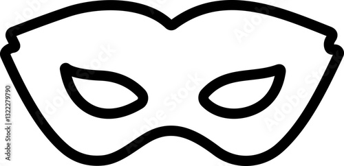 Carnival mask line icon. Simple black icons of masquerade mask, for party, parade and carnival, for Mardi Gras and Halloween. Mask elements. Face mask