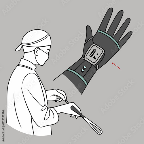 A biometric glove that measures a surgeon’s stress levels during operations.
