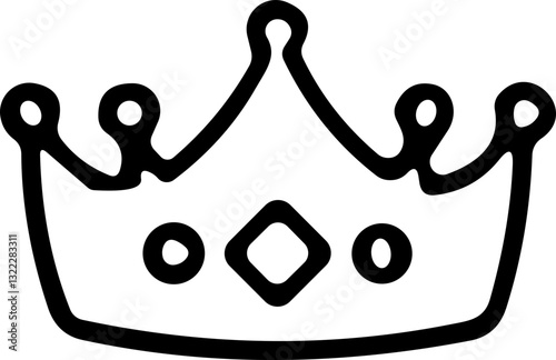 Crown icon. crown of king symbol. Hat or cap for royal prince or queen. Vector illustration