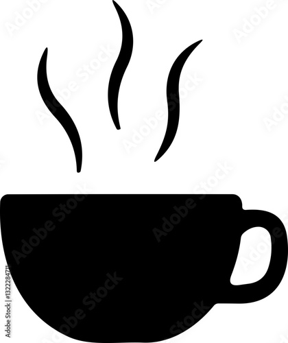 Coffee cup icon. Cups of coffee tea. Hot drink icon. Disposable cup. Cup coffee with steam. Flat style stock vector.