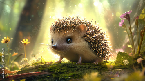 Hedgehog in forest 