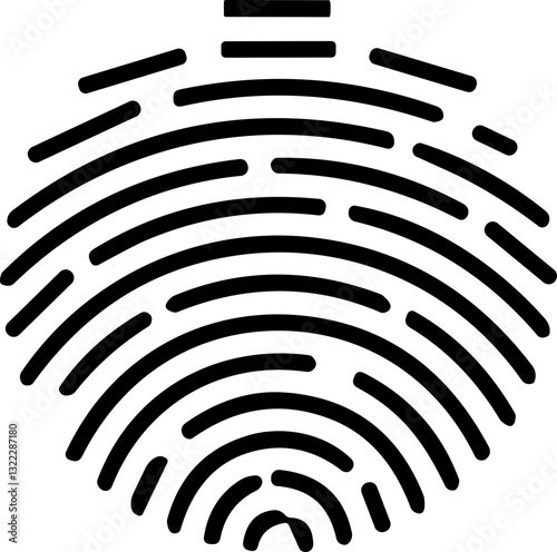 Fingerprint icon, finger print identity symbol, thumbprint sign  vector illustration. Fingers prints. Thumbs print Identification. ID verification. Bio metric authentication.