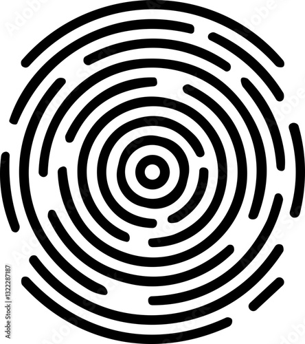 Fingerprint icon, finger print identity symbol, thumbprint sign  vector illustration. Fingers prints. Thumbs print Identification. ID verification. Bio metric authentication.