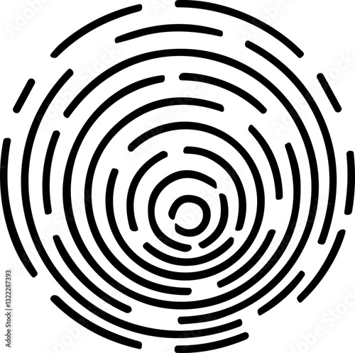 Fingerprint icon, finger print identity symbol, thumbprint sign  vector illustration. Fingers prints. Thumbs print Identification. ID verification. Bio metric authentication.