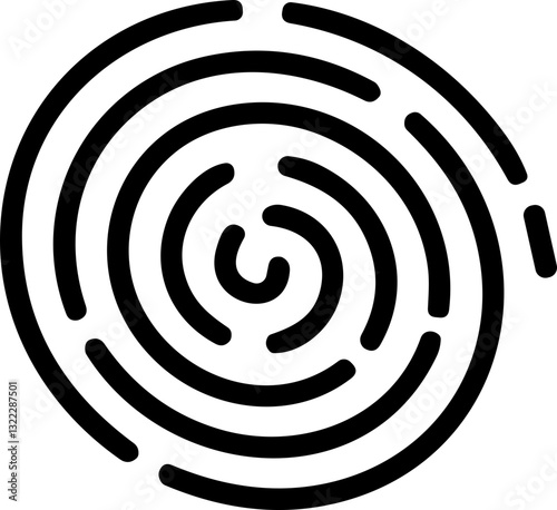 Fingerprint icon, finger print identity symbol, thumbprint sign  vector illustration. Fingers prints. Thumbs print Identification. ID verification. Bio metric authentication.