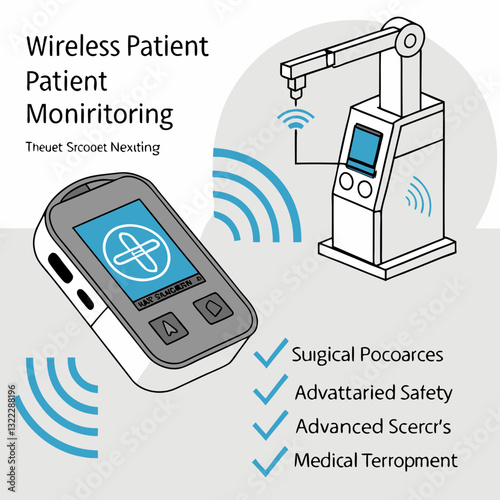 A wireless patient monitoring device that syncs with surgical robots.
