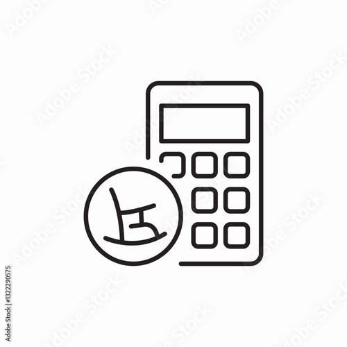 old age plan calculation icon sign vector