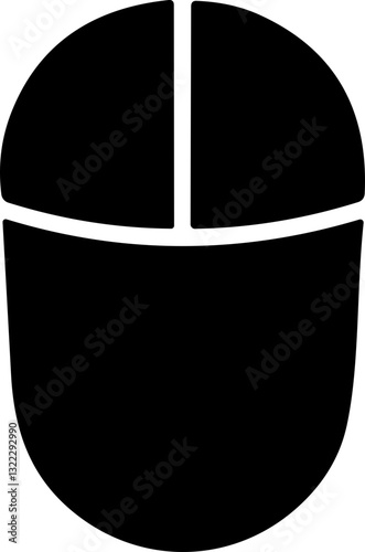 Mouse flat Icon. Computer hardware mouse icon vector. Left and right click vector. Pressing different mouse buttons for PC. Mouse wheel scroll
