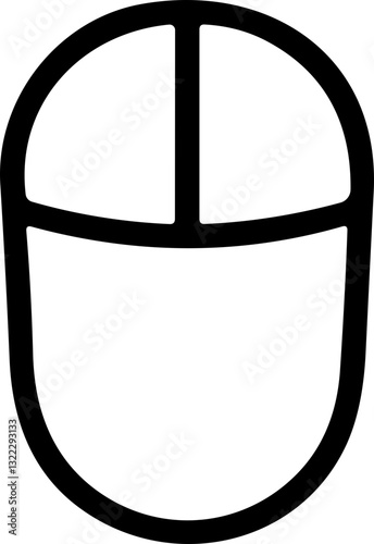Mouse line Icon. Computer hardware mouse icon vector. Left and right click vector. Pressing different mouse buttons for PC. Mouse wheel scroll