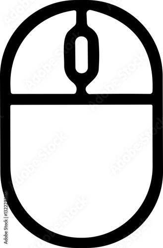 Mouse line Icon. Computer hardware mouse icon vector. Left and right click vector. Pressing different mouse buttons for PC. Mouse wheel scroll