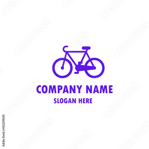 cycling race stylized symbol, outlined cyclist vector silhouette