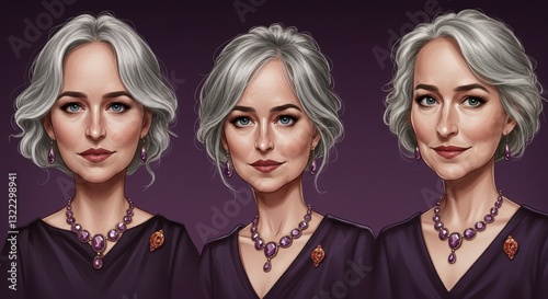 Satirical Caricature of Dakota Johnson-esque Woman