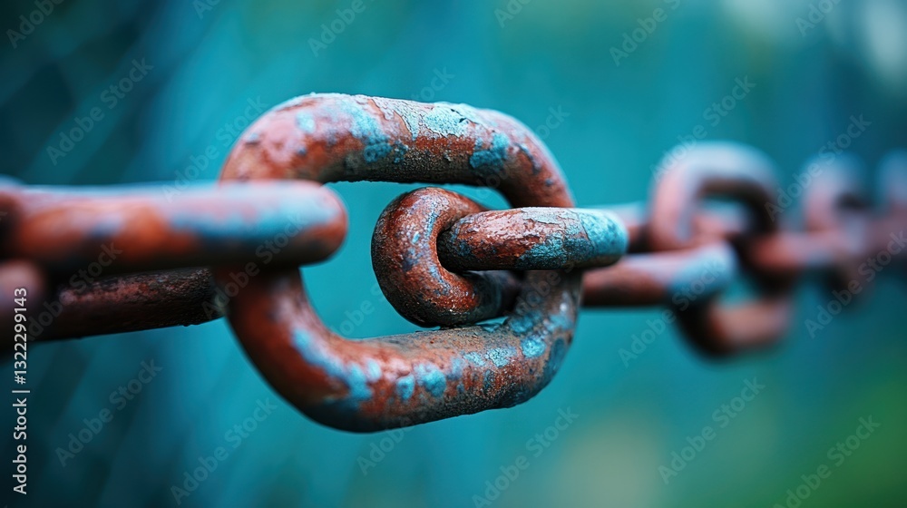 Close-up of rusty chain links. Close-up of rusty chain links.