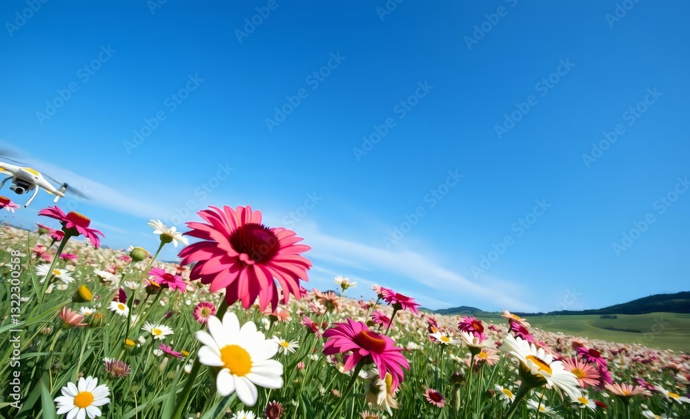 Beautiful field of flowers with clear blue sky background ideal for nature and outdoor concepts fields field nature landscape background summer farm green countryside sky spring plant agriculture rura Beautiful field of flowers with clear blue sky background ideal for nature and outdoor concepts fields field nature landscape background summer farm green countryside sky spring plant agriculture rura