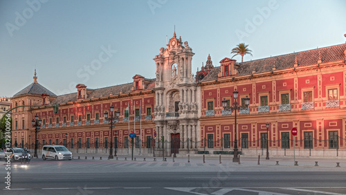 The Palace of San Telmo timelapse hyperlapse in Seville, Spain