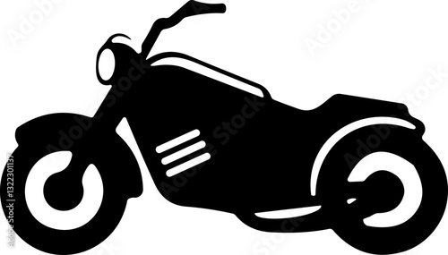 Motorbike delivery icon in flat styles. Food courier scooter, parcel shipping bike, motorcycle transport, fast ride service, express delivery vector illustration.