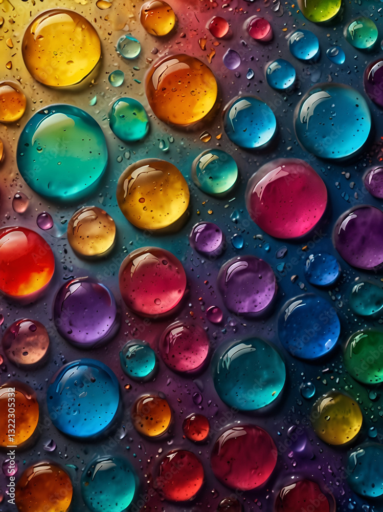 Raindrops on a bright background with a smooth gradient. Raindrops on a bright background with a smooth gradient.