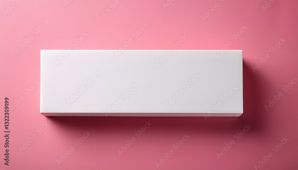white box on a pink background