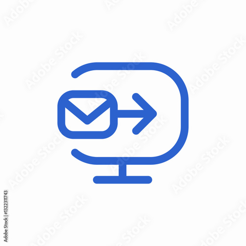 desktop messaging platform icon sign vector