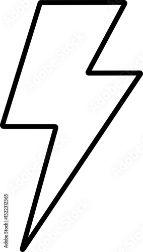 flash lightning bolt line icon. Electric power symbol. Energy sign, vector illustration. charge sign. Thunder strike electricity linear symbol. Thunderbolt flash. Powerful electrical discharge