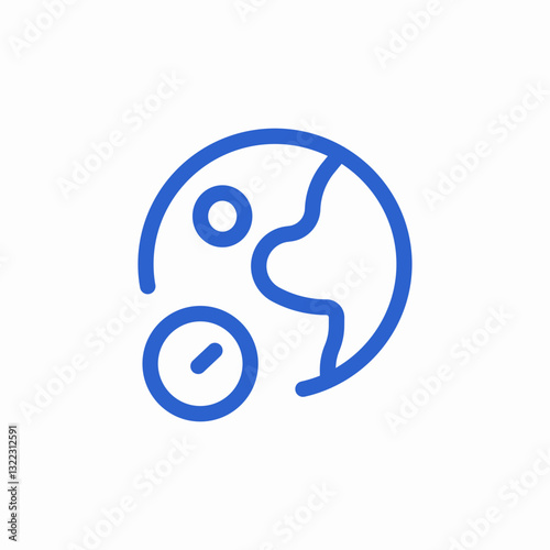 earth time icon sign vector