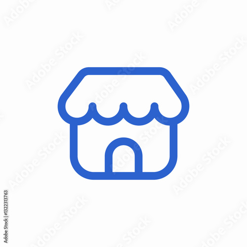 local shop icon sign vector