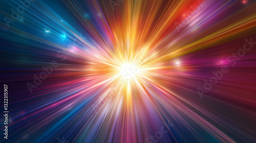 Abstract radial light burst background. Radiance Burst. Illustration