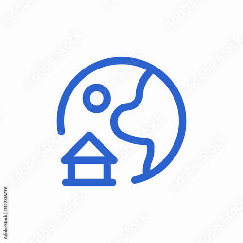 travel accommodation icon sign vector