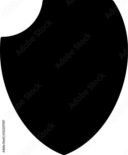 Protection or security shield. Badge quality symbol. Safeguard sign. Police badge shape. Design elements for concept of safety and protection. Vector illustration.
