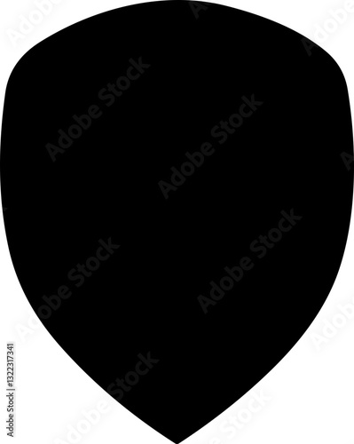 Protection security shield flat icon set. Safety safeguard and police badge signs. Quality defense symbol, law enforcement crest and secure guard emblem for safety design.
