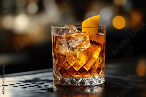 Old Fashioned Cocktail with Garnish
