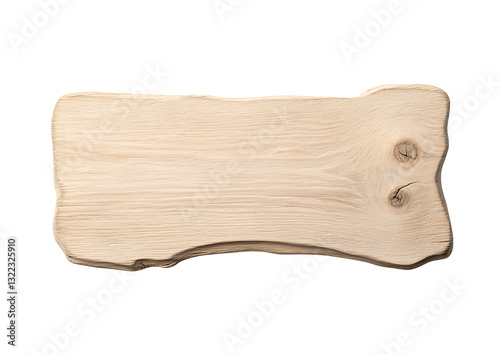 Blank wood plaque with a rustic, natural design and light wood grain. Ideal for custom signage, crafting, and personalized decorations. Clean background.