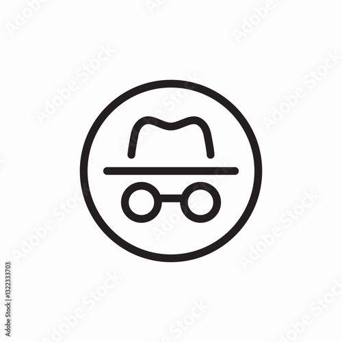 anonymous browsing icon sign vector